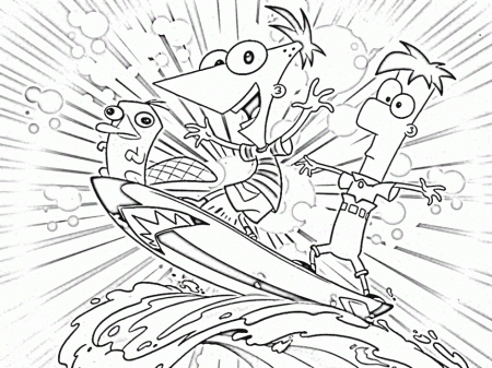 Phineas And Ferb Coloring Pages For Kids Free Printable Coloring 