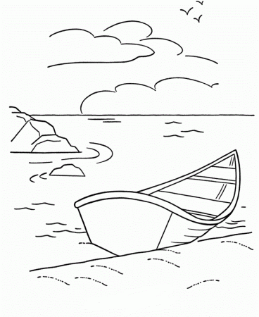 Kids on Boat Coloring Page | Kids Coloring Page