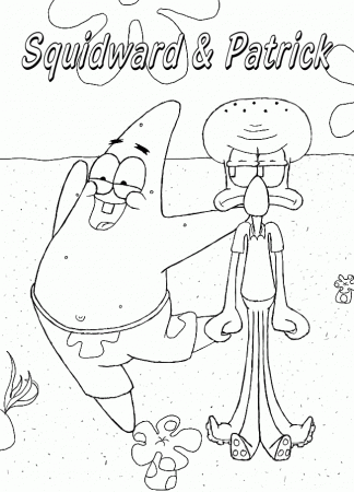 Squidward Coloring Pages : Coloring Book Area Best Source for 