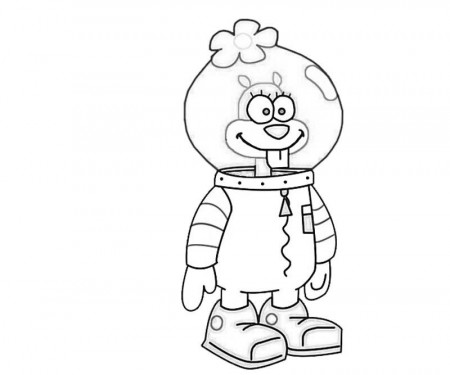 Sandy Cheeks Coloring Pages