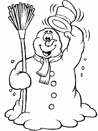 Printable Snowman6 Winter Coloring Pages - Coloringpagebook.com