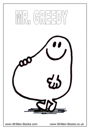 mr men characters Colouring Pages
