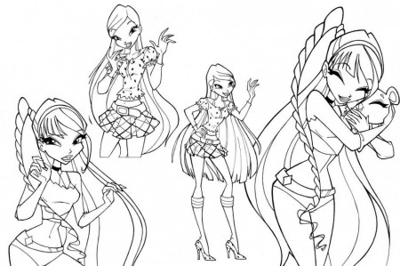 Winx Club Coloring Pages Coloring Pages Of Winx Club In Enchantix 