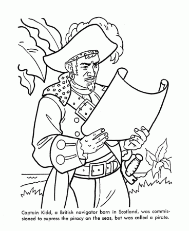 Bluebonkers: Caribbean Pirates of the Sea coloring pages - Captain 