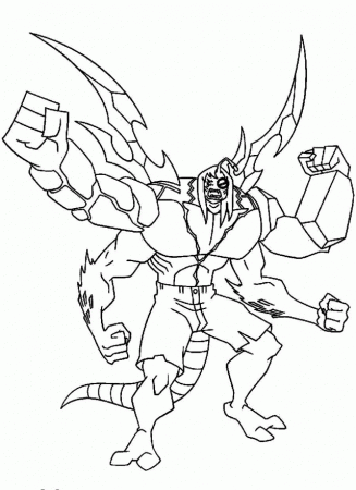Download Ben 10 In Form Of Four Arms And XLR8 Coloring Pages Or 