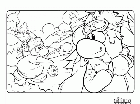 Animal Coloring Club Penguin Coloring Pages Of Puffles Super Hero 