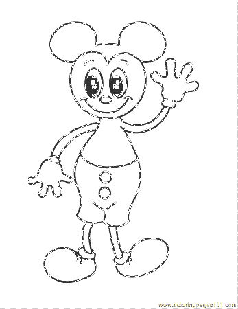 Coloring Pages Of Disney Characters (Mammals > Mouse) - free 