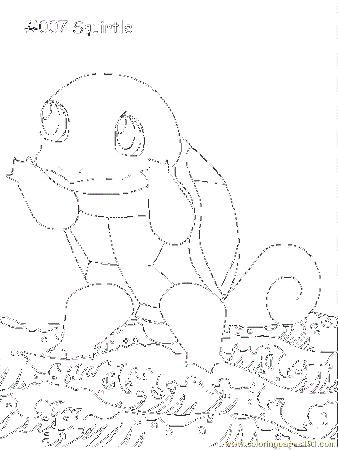 Coloring Pages Squirtle (Cartoons > Pokemon) - free printable 