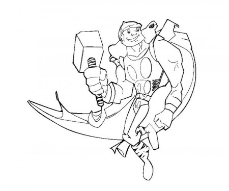 4 Thor Coloring Page