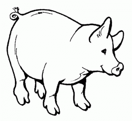 Pig Farm Coloring For Kids - Kids Colouring Pages