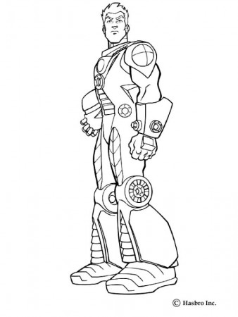 ACTION MAN coloring pages - Action Man diving with sharks