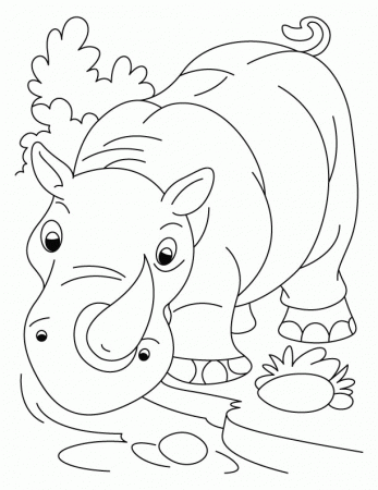 Nose-horned rhinoceros coloring pages | Download Free Nose-horned 
