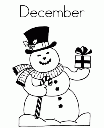 Download December Winter Themed Coloring Pages Or Print December 