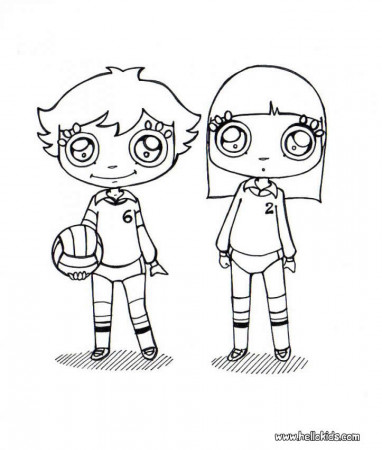 VOLLEYBALL coloring pages - Volleyball player setting the ball