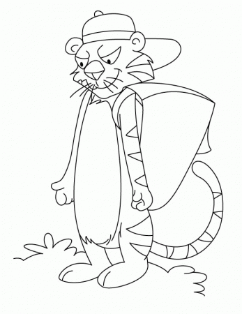 Tiger student coloring pages | Download Free Tiger student 