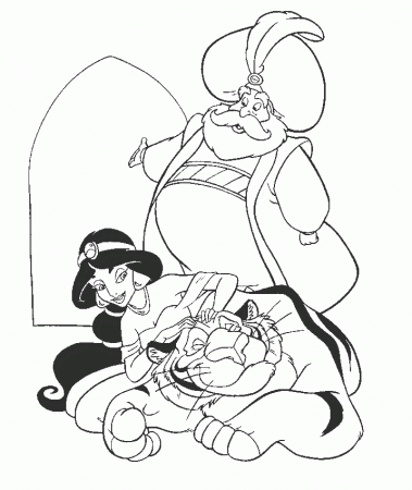 Aladdin Coloring Pages 5 #986 Disney Coloring Book Res: 716x850 