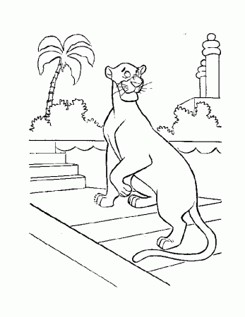 coloring pages - Cartoon » The Jungle Book (157) - Bagheera Tiger
