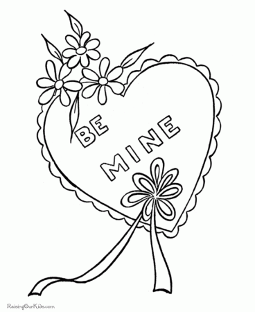 Valentine coloring pages for kids - 009