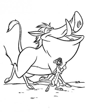 Timon And Pumba Coloring Pages