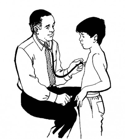 Printable Children Were Examined By Doctors Coloring Pages 