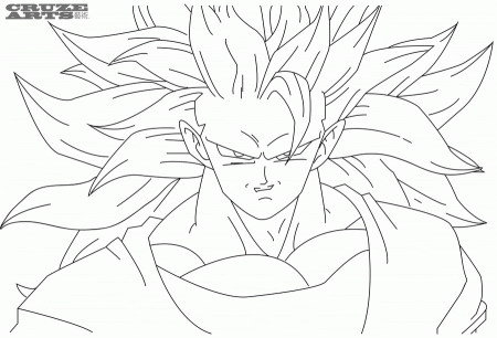 Cartoon Coloring Dibujos Para Colorear San Goku Super Color 
