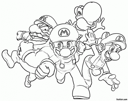 Mario Coloring Games Super Mario Characters Coloring Pages Kids 