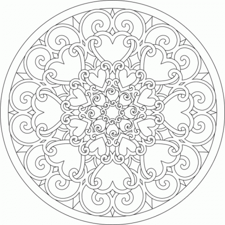 Mandala With Dreams Of The Cat Coloring Pages - Kids Colouring Pages