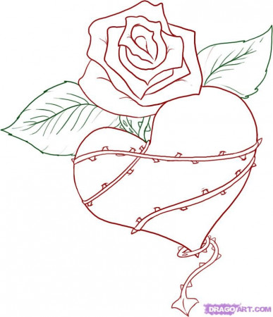 Search Results » Cool Drawings Of Hearts And Roses