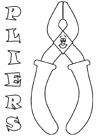 Pliers Construction Coloring Pages for kids | coloring pages