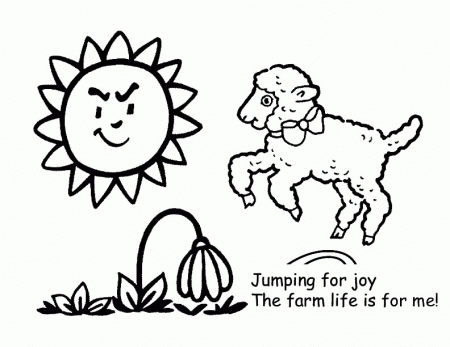 farm coloring pages for preschool : Printable Coloring Sheet 