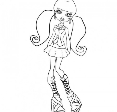 Monster High Doll Coloring Sheets - HD Printable Coloring Pages