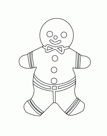 Cute Gingerbread Man Coloring Pages