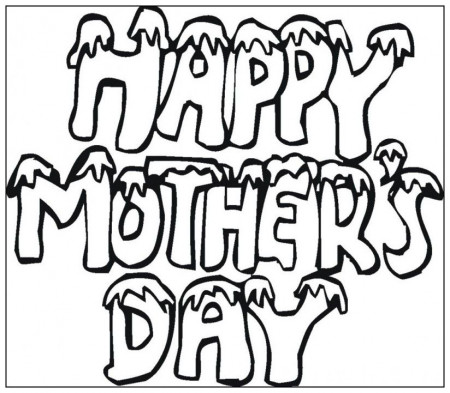 Mother's Day Greeting Free Coloring For Kids - Kids Colouring Pages
