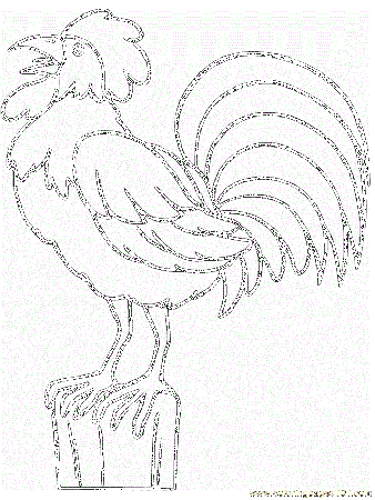Coloring Pages Rooster (Countries > France) - free printable 