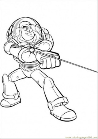 Coloring Pages Buzz Lightyear Shoots The Light (Cartoons > Toy 