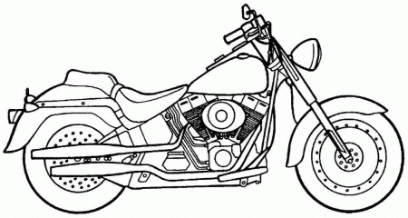 Printable Free Transportation Motorcycle Colouring Pages For Kids 