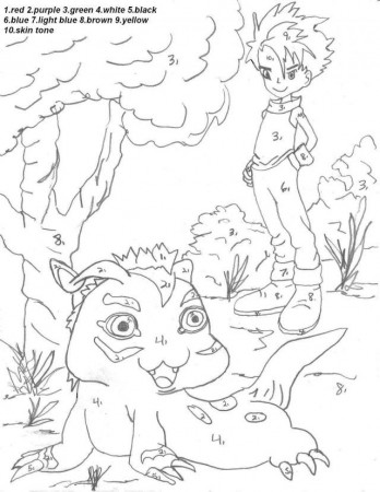 Animal Cartoon Color Number Coloring Pages Printable Id 64183 