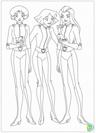 Totally spies coloring page