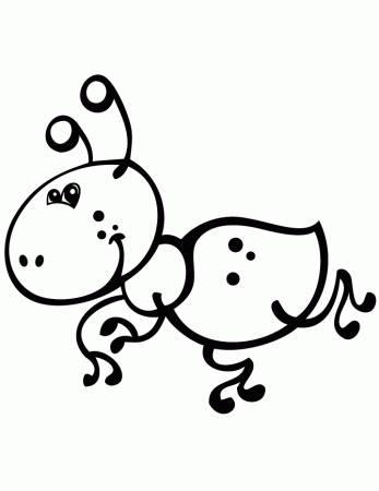 Baby Ant Simple Coloring Page | Free Printable Coloring Pages