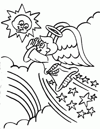 Coloring Page - Christmas angel coloring pages 6