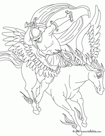 GREEK MYTHS AND HEROES Coloring Pages LEGEND OF PEGASUS AND 145469 