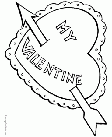 Happy Valentine Coloring Page - 006