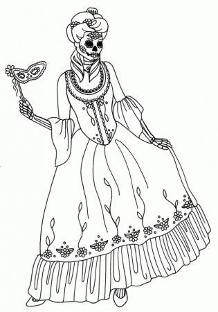 Yucca Flats N M Wenchkin 39 S Coloring Pages Skeletal Masquerade 