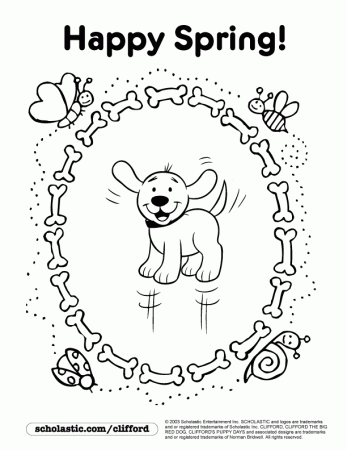 Happy Spring Coloring Page | Coloring Pages