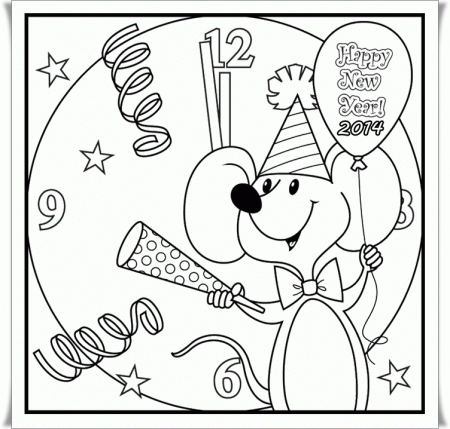 Cards Happy New Year Coloring Pages - New Year Coloring Pages 