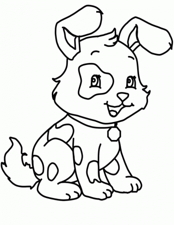 A Very Cute Little Dog Coloring Page |Dog coloring pages Kids 