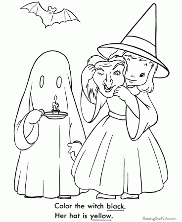 Printable Halloween Ghost Coloring Pages - 003