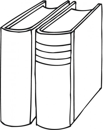 printable outline of books for preschoolers - Coloring Point
