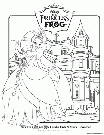 Princess And The Frog Coloring Pages 594 | Free Printable Coloring 