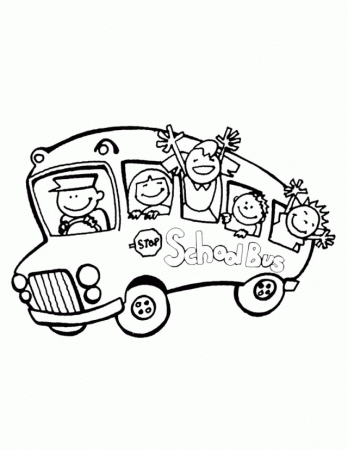 Kids and school bus Coloring pages | Coloring Pages